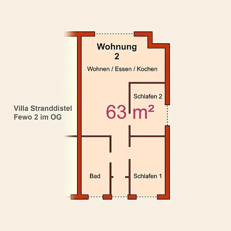 Stranddistel, Whg 2 Appartement